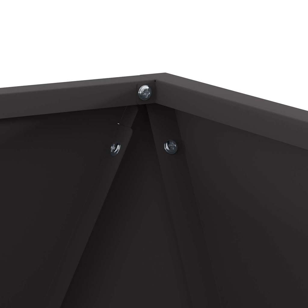 vidaXL Donica 2 pcs Czarny 40 x 40 x 40 cm Stal