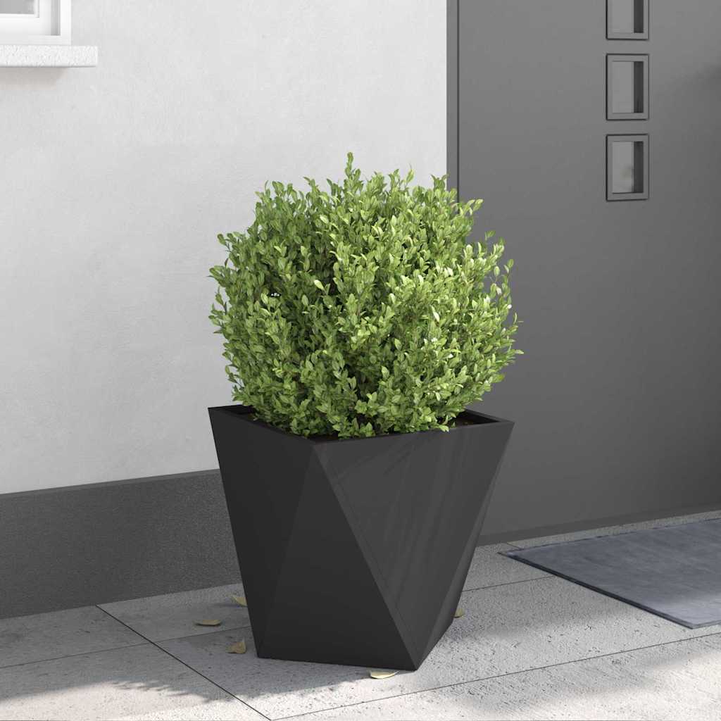 vidaXL Donica 2 pcs Czarny 40 x 40 x 40 cm Stal