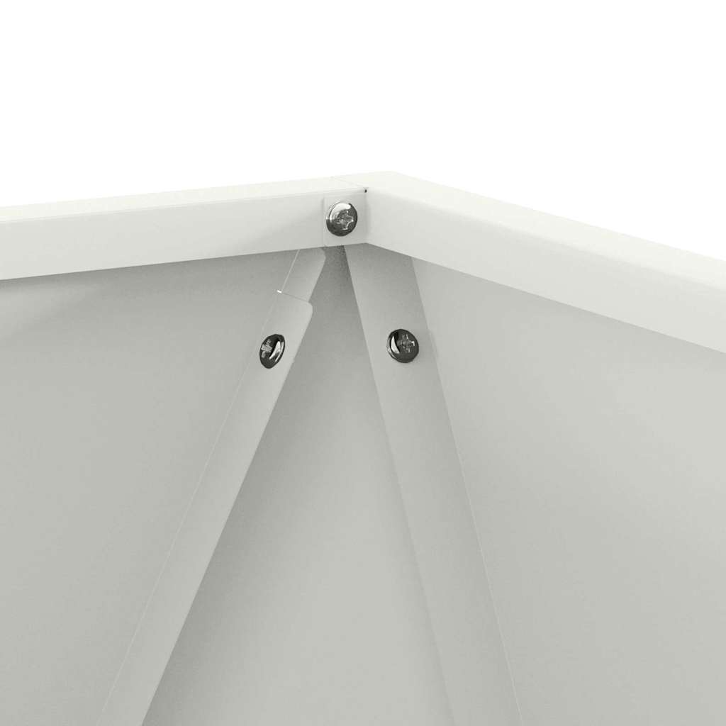vidaXL Donica 2 pcs Biały 40 x 40 x 40 cm Stal
