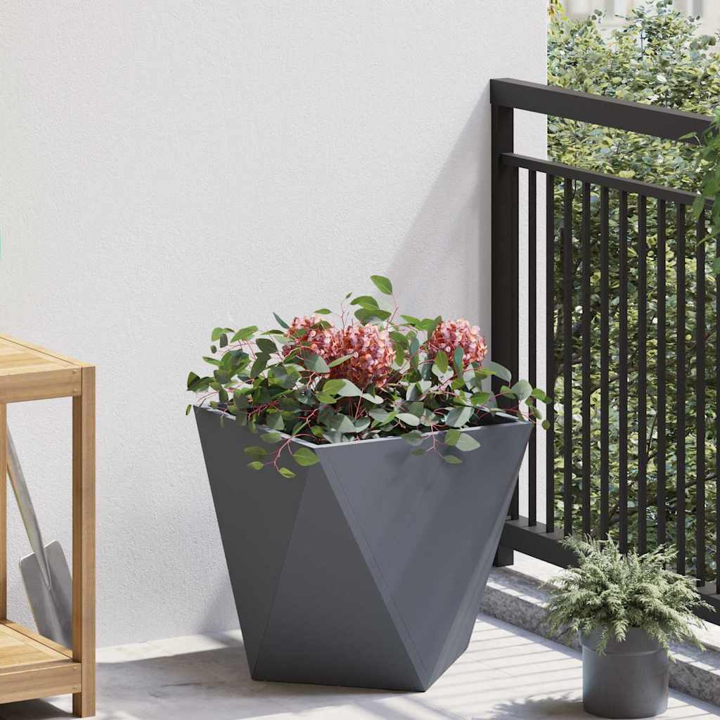 vidaXL Donica Antracyt 40 x 40 x 40 cm Stal