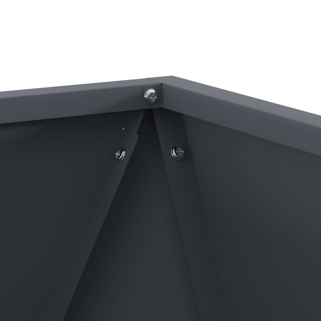 vidaXL Donica 2 pcs Antracyt 40 x 40 x 40 cm Stal