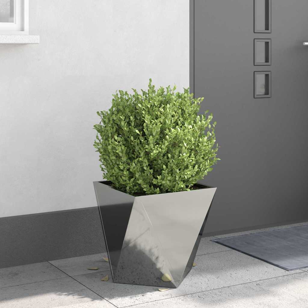 vidaXL Donica Srebrny 40 x 40 x 40 cm Stal Galwanizowana