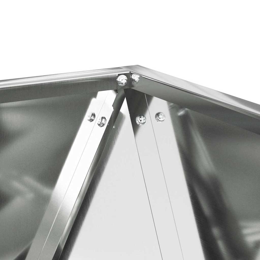 vidaXL Donica 2 pcs Srebrny 40 x 40 x 40 cm Stal Galwanizowana