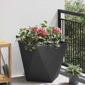 vidaXL Donica Czarny 50 x 50 x 50 cm Stal
