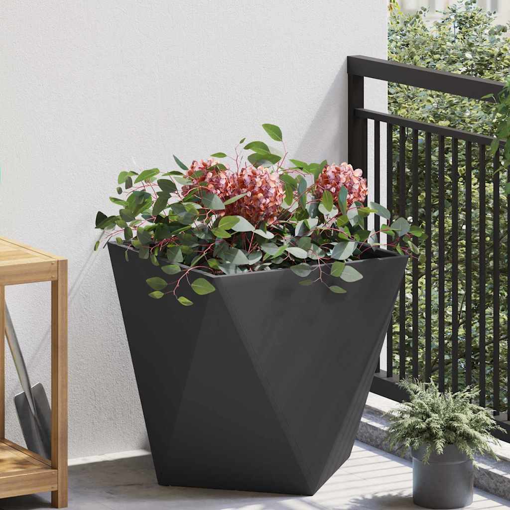vidaXL Donica Czarny 50 x 50 x 50 cm Stal