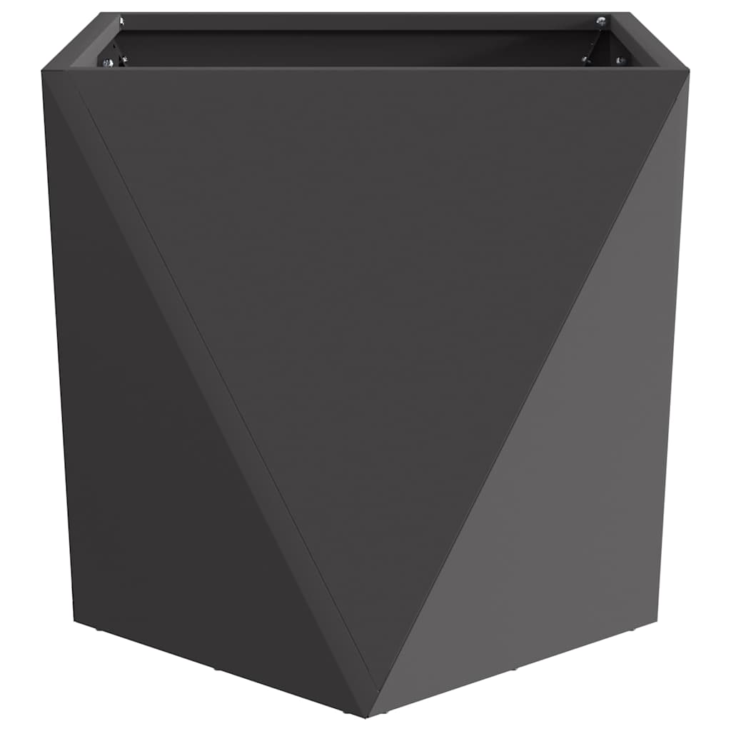 vidaXL Donica Czarny 50 x 50 x 50 cm Stal