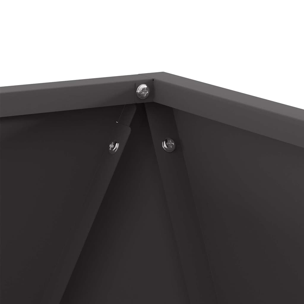 vidaXL Donica 2 pcs Czarny 50 x 50 x 50 cm Stal