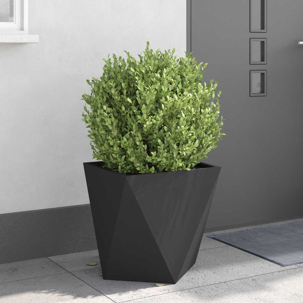 vidaXL Donica 2 pcs Czarny 50 x 50 x 50 cm Stal