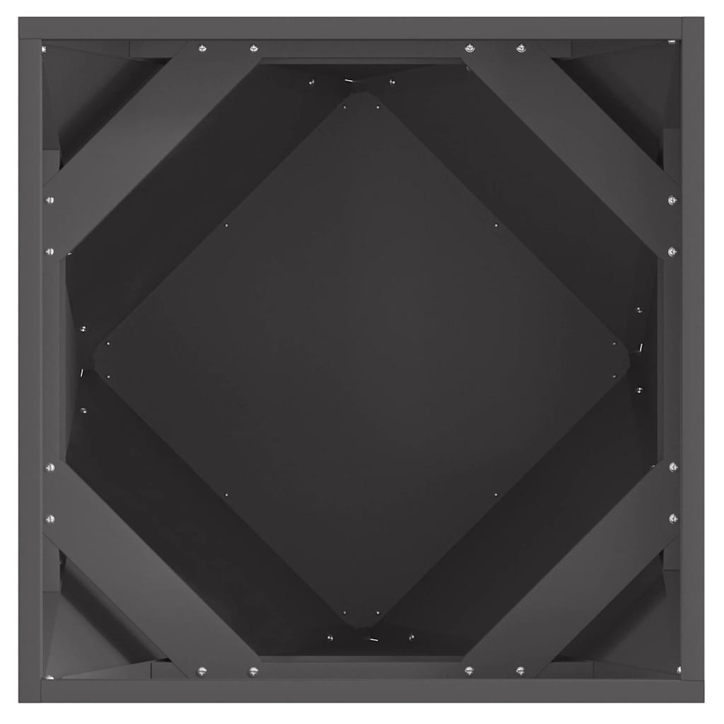 vidaXL Donica 2 pcs Czarny 50 x 50 x 50 cm Stal