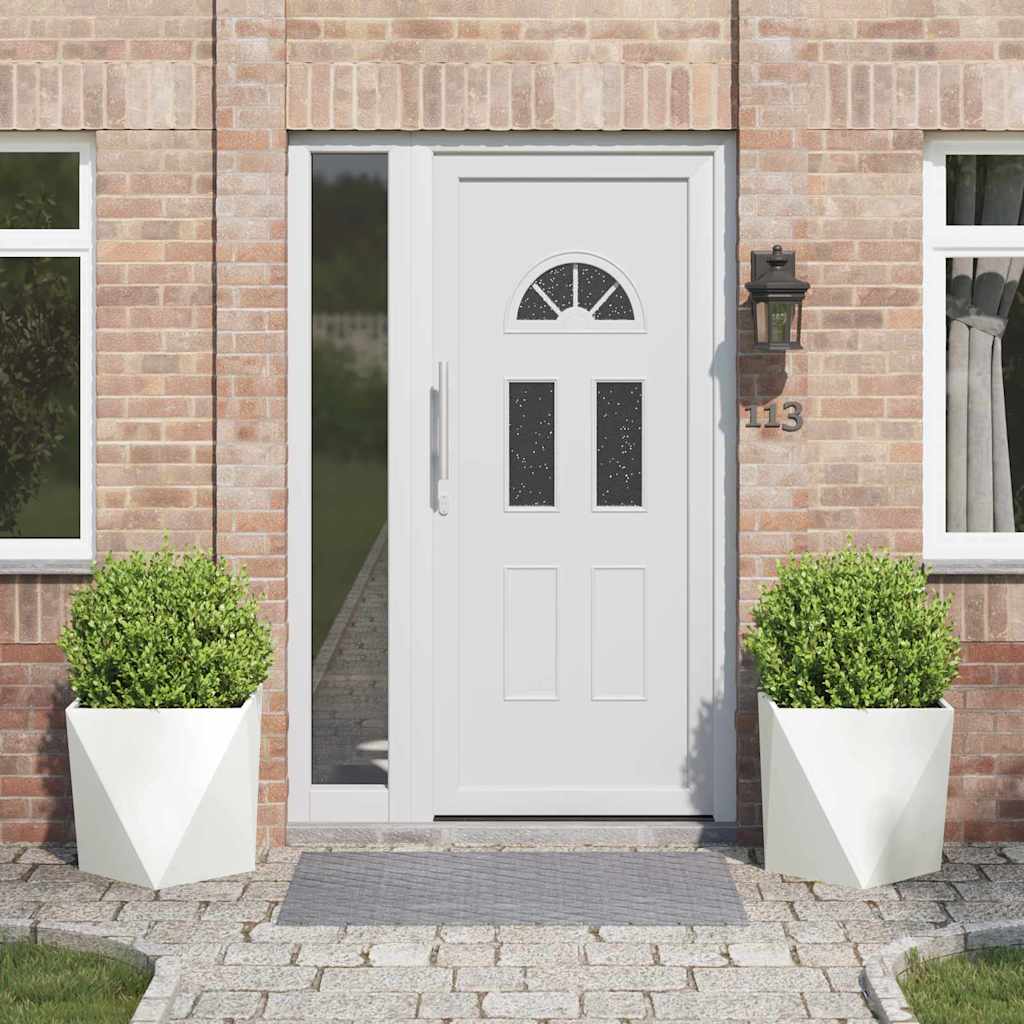 vidaXL Donica 2 pcs Biały 50 x 50 x 50 cm Stal