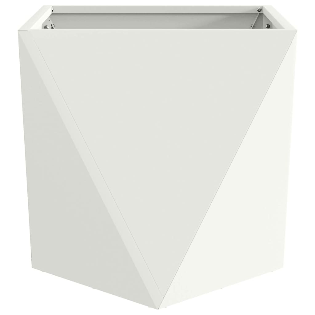 vidaXL Donica 2 pcs Biały 50 x 50 x 50 cm Stal