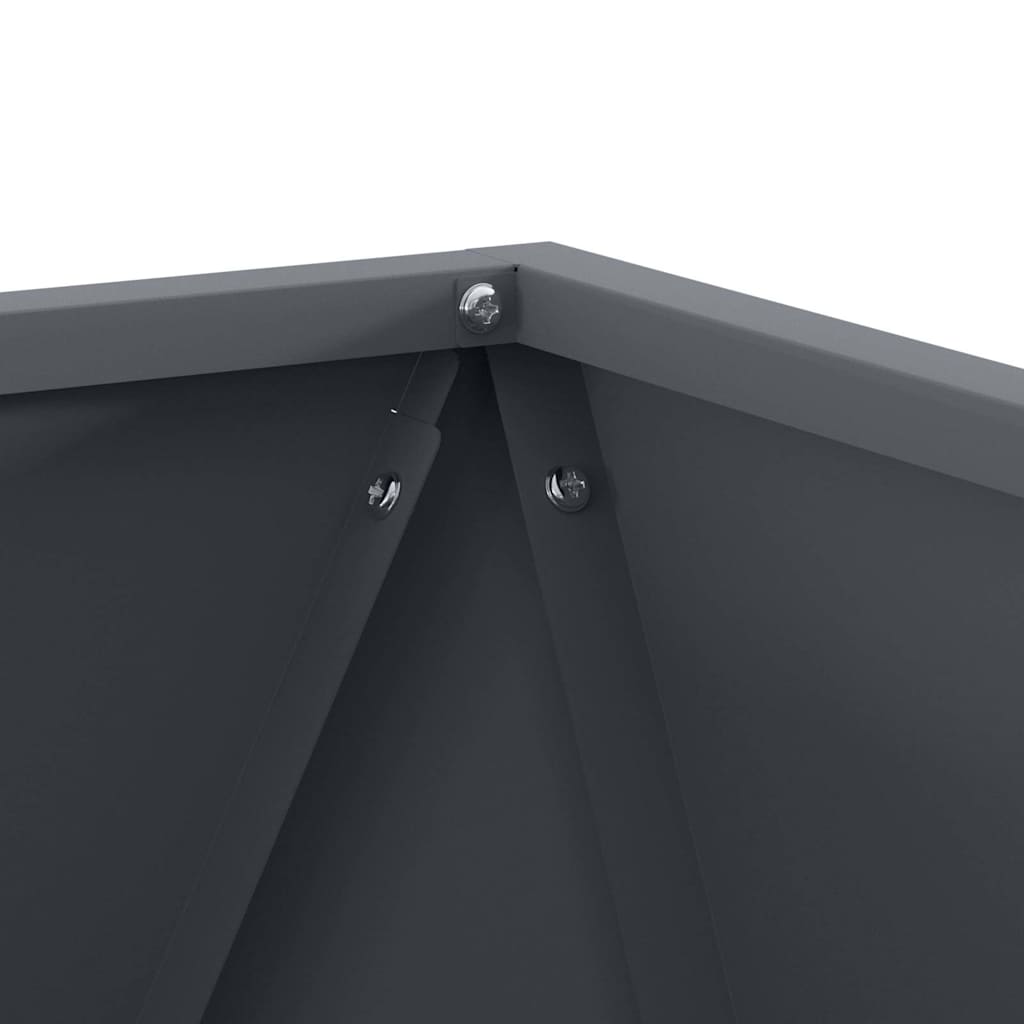 vidaXL Donica Antracyt 50 x 50 x 50 cm Stal