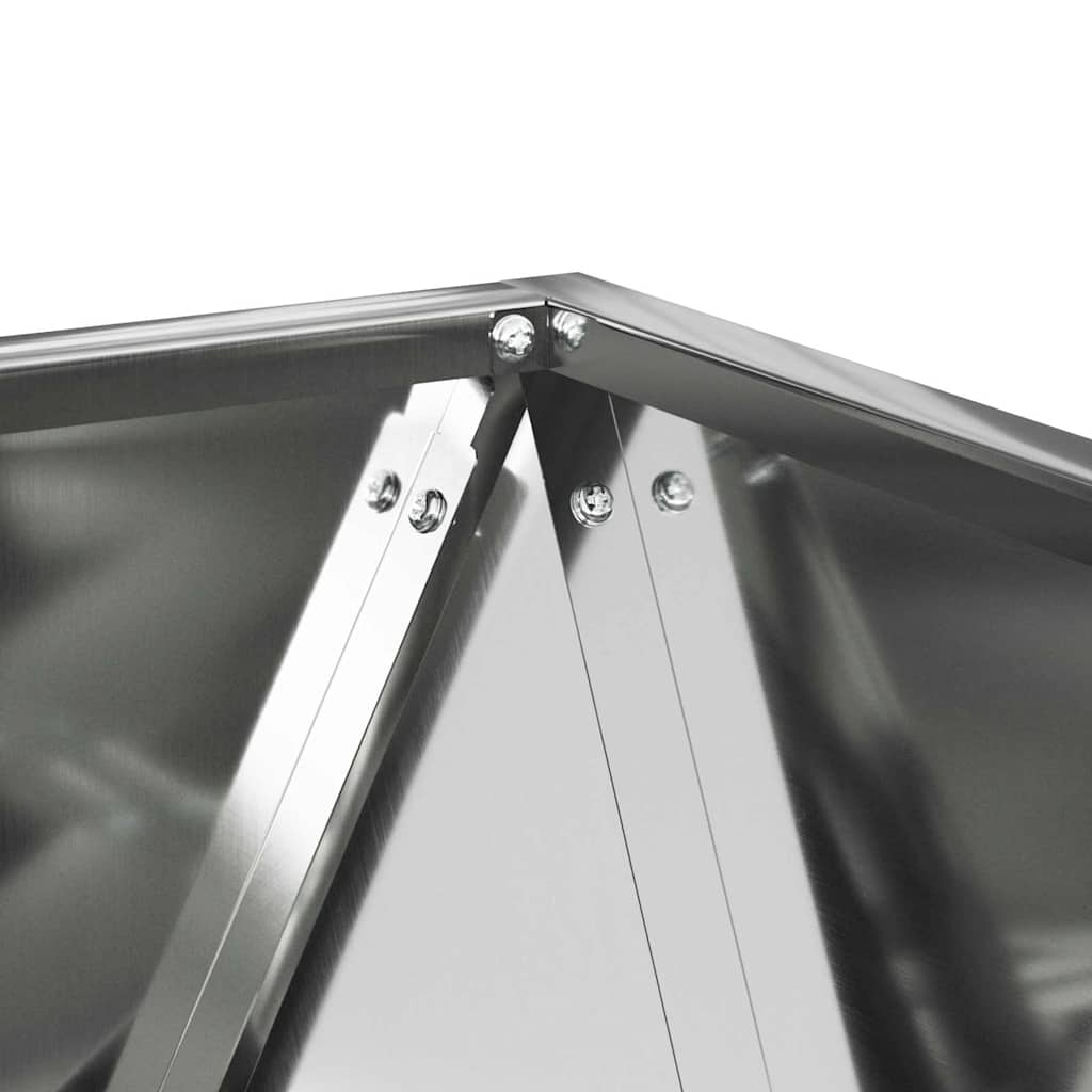 vidaXL Donica Srebrny 50 x 50 x 50 cm Stal Galwanizowana