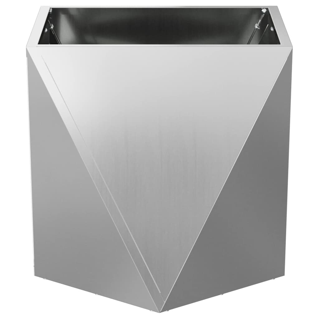 vidaXL Donica 2 pcs Srebrny 50 x 50 x 50 cm Stal Galwanizowana