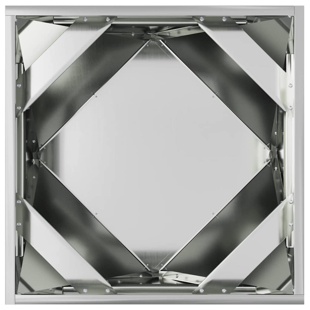 vidaXL Donica 2 pcs Srebrny 50 x 50 x 50 cm Stal Galwanizowana