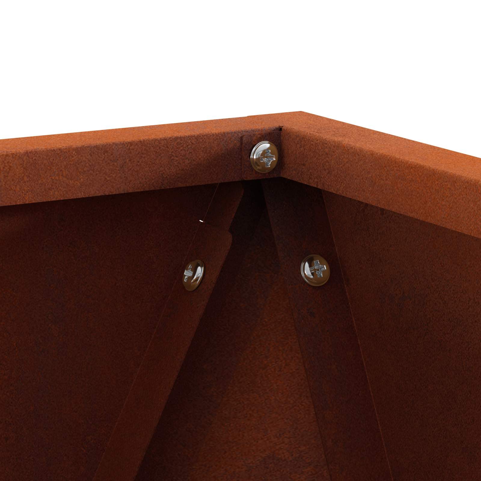 vidaXL Donica 2 pcs Rdzawy 50 x 50 x 50 cm