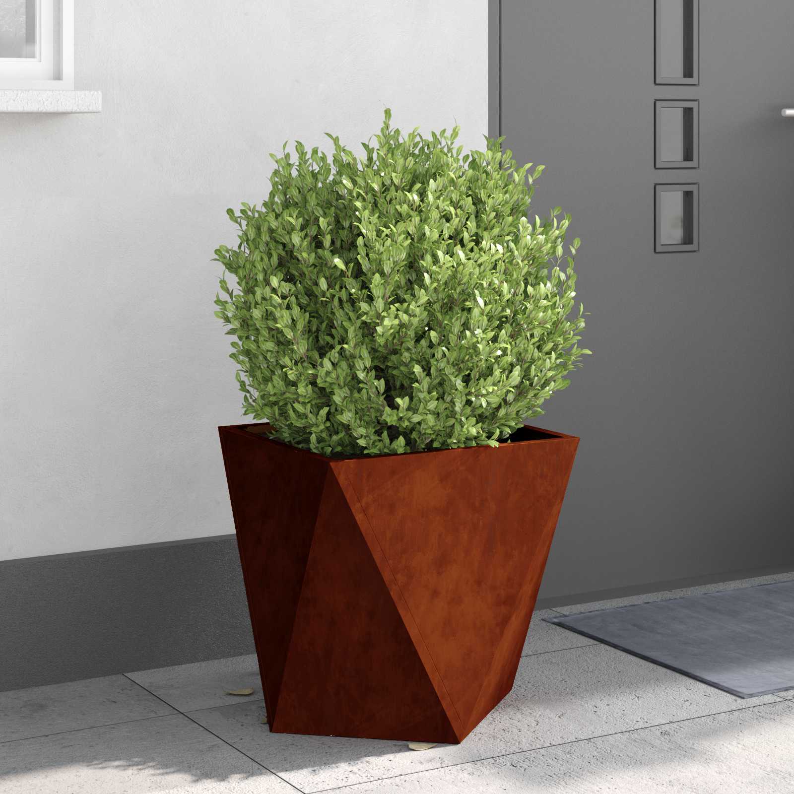 vidaXL Donica 2 pcs Rdzawy 50 x 50 x 50 cm