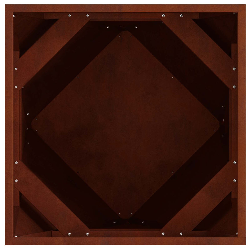 vidaXL Donica 2 pcs Rdzawy 50 x 50 x 50 cm