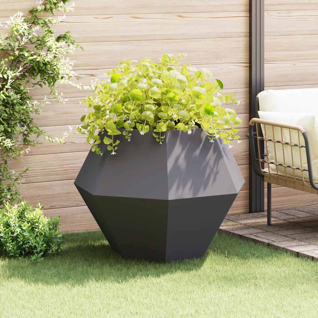 vidaXL Donica Czarny 100 x 100 x 80 cm Stal
