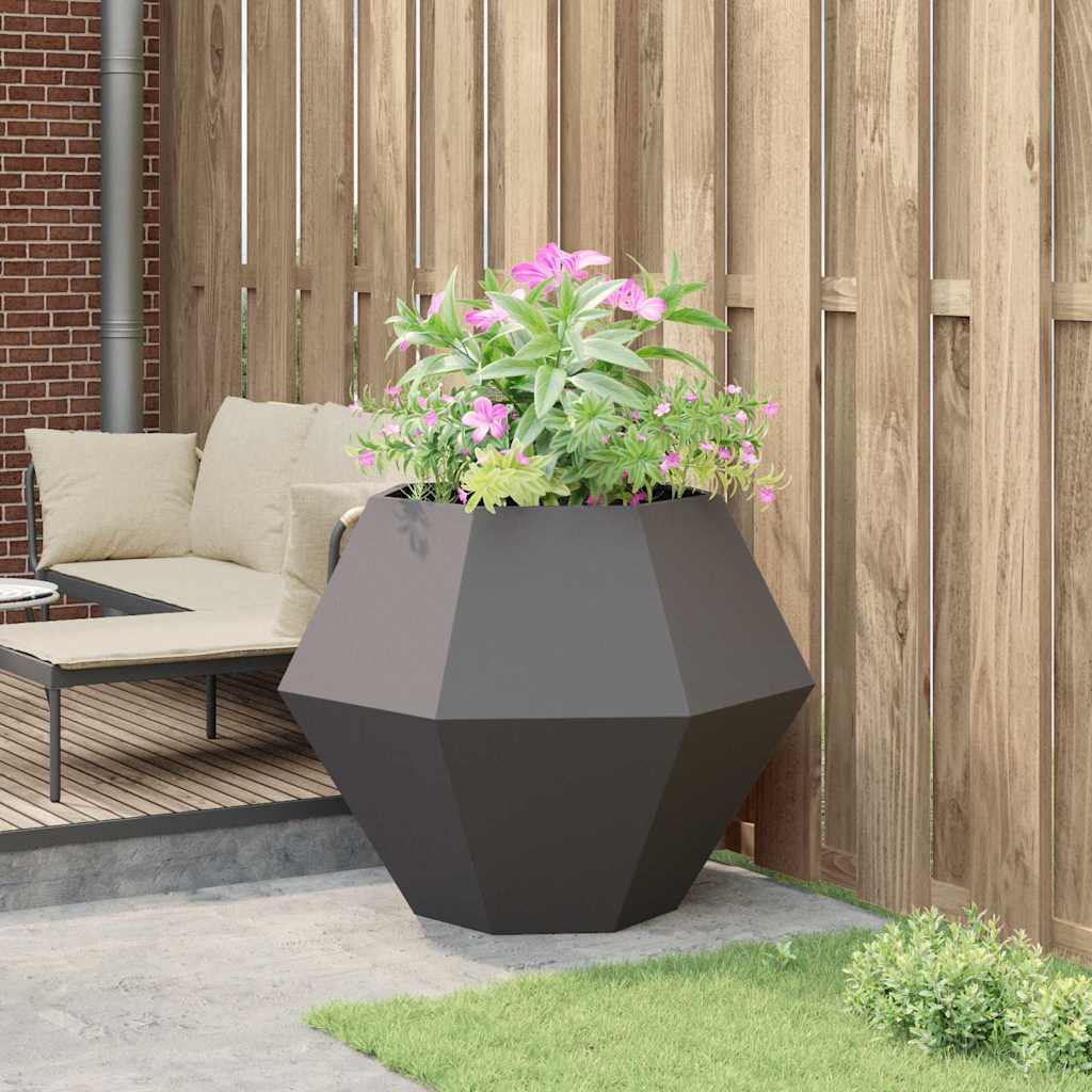 vidaXL Donica Czarny 100 x 100 x 80 cm Stal