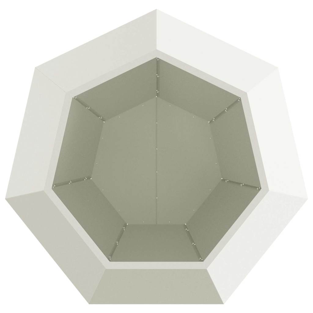 vidaXL Donica Biały 100 x 100 x 80 cm Stal