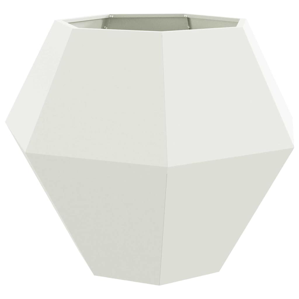 vidaXL Donica 2 pcs Biały 100 x 100 x 80 cm Stal