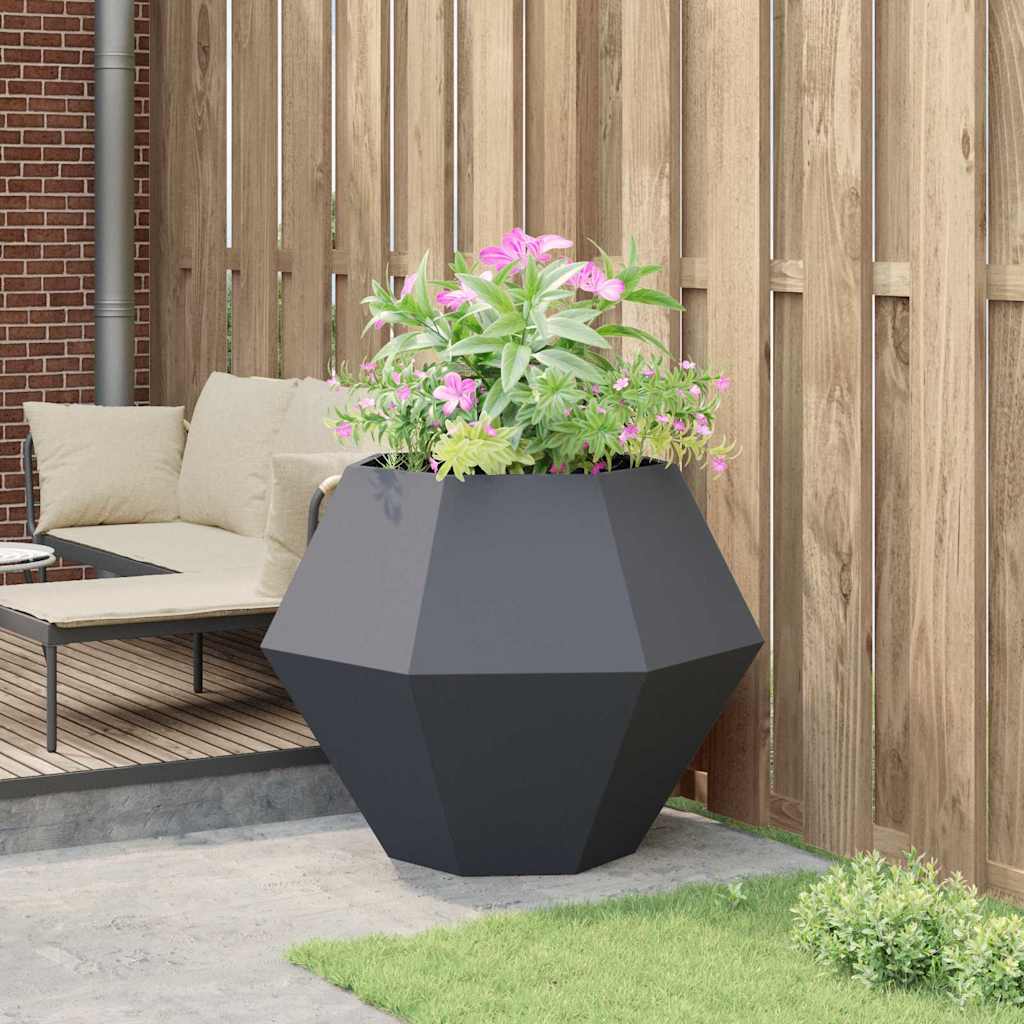 vidaXL Donica Antracyt 100 x 100 x 80 cm Stal