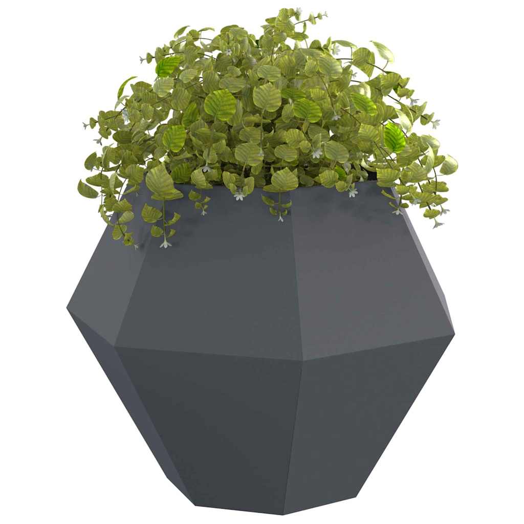 vidaXL Donica 2 pcs Antracyt 100 x 100 x 80 cm Stal