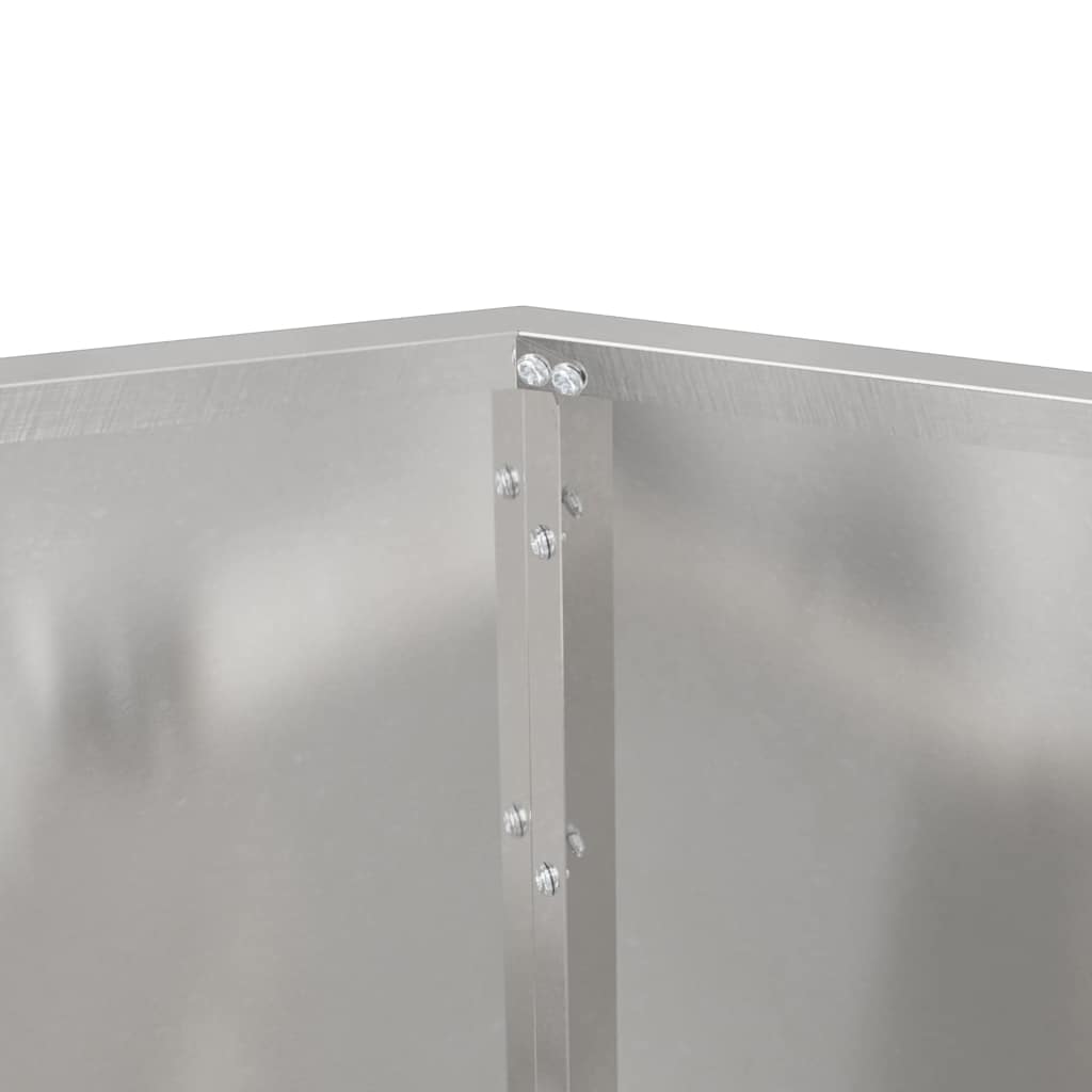 vidaXL Donica 2 szt. srebrny 100 x 100 x 80 cm Stal nierdzewna