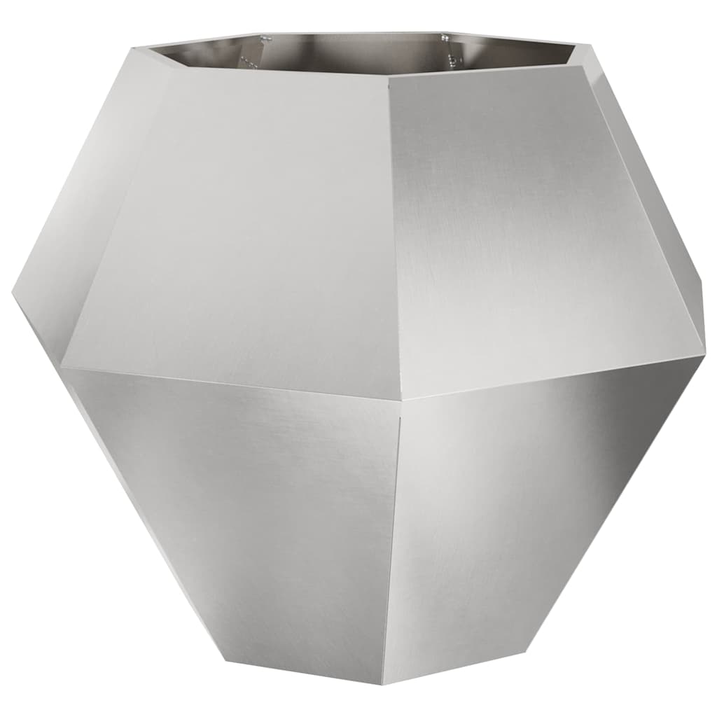 vidaXL Donica 2 szt. srebrny 100 x 100 x 80 cm Stal nierdzewna