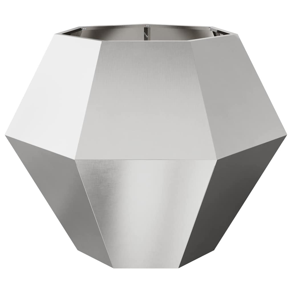 vidaXL Donica 2 szt. srebrny 100 x 100 x 80 cm Stal nierdzewna
