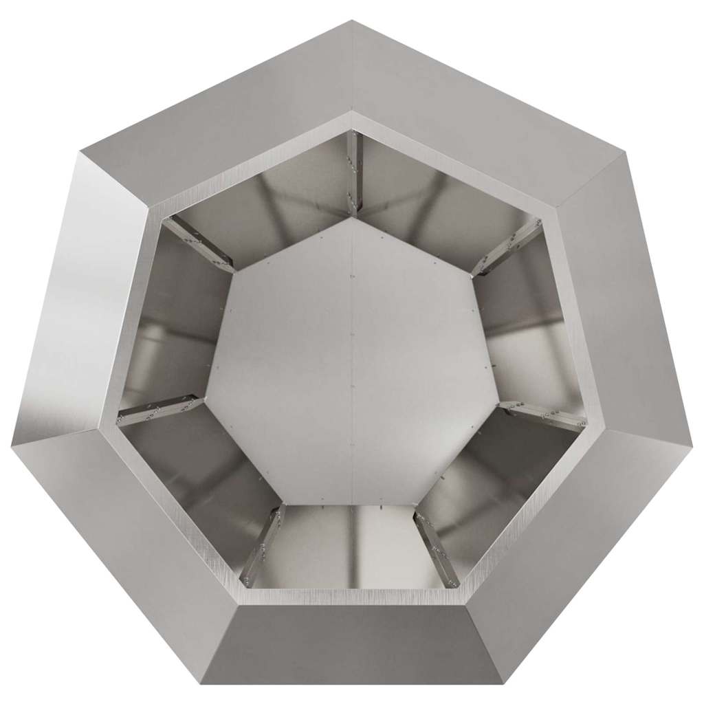vidaXL Donica 2 szt. srebrny 100 x 100 x 80 cm Stal nierdzewna
