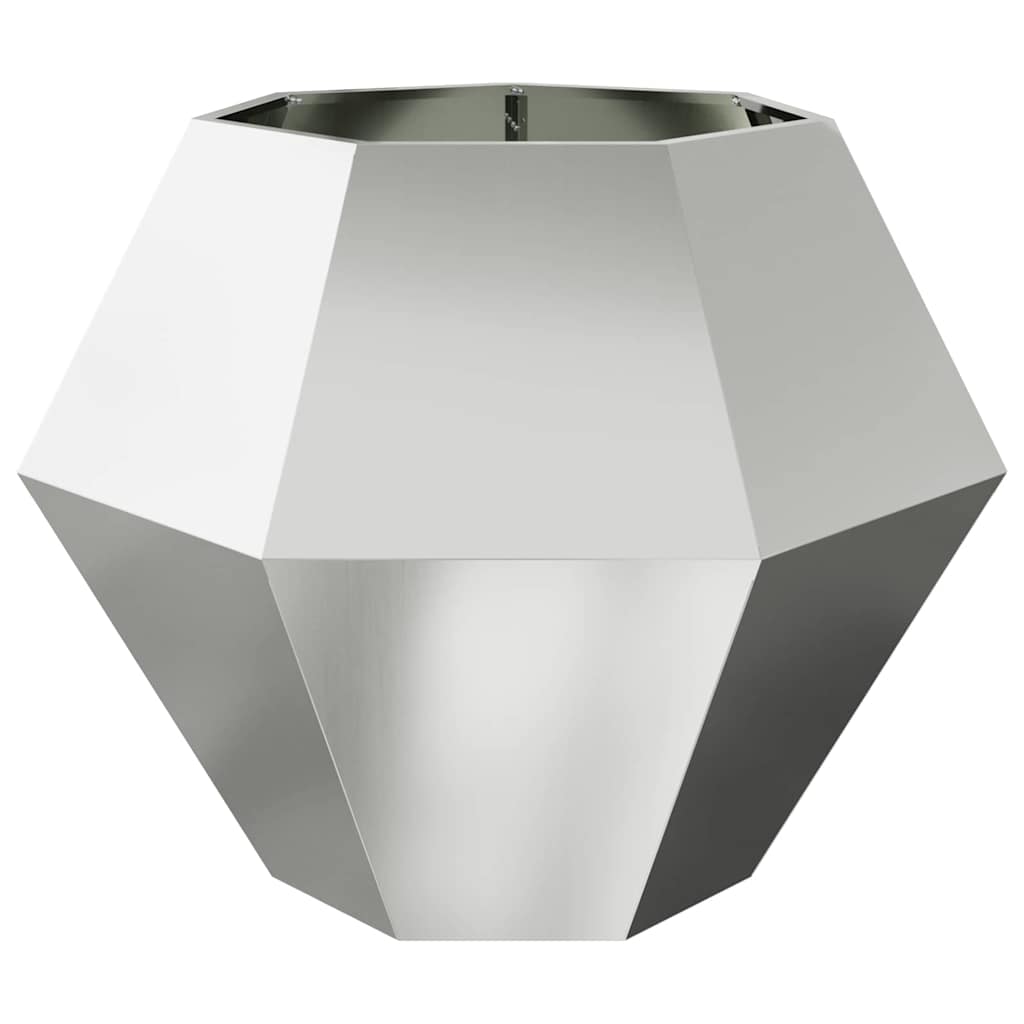 vidaXL Donica Srebrny 100 x 100 x 80 cm Stal Galwanizowana