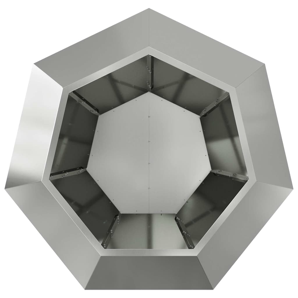 vidaXL Donica 2 pcs Srebrny 100 x 100 x 80 cm Stal Galwanizowana