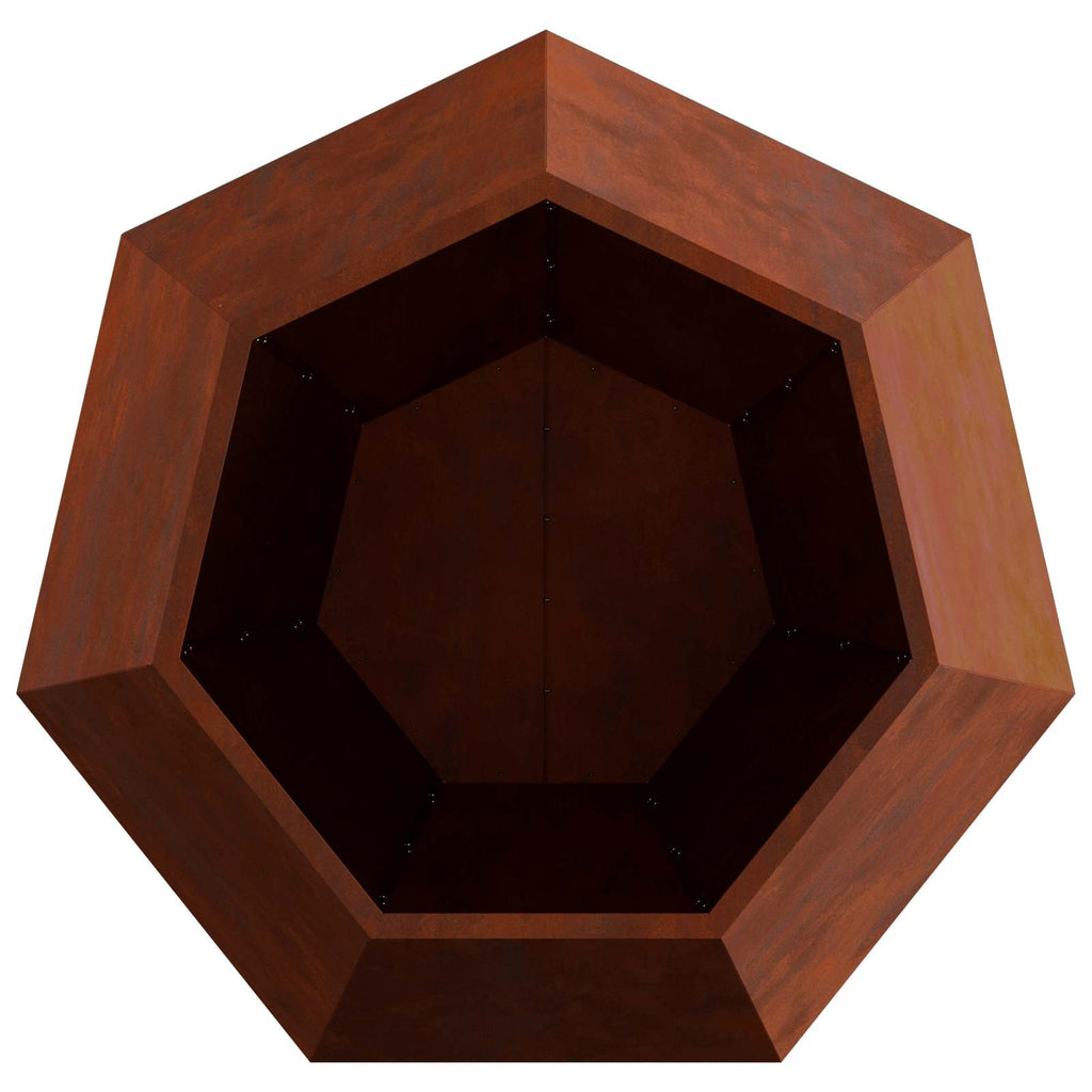vidaXL Donica Rdzawy 100 x 100 x 80 cm