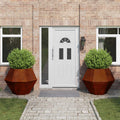 vidaXL Donica 2 pcs Rdzawy 100 x 100 x 80 cm
