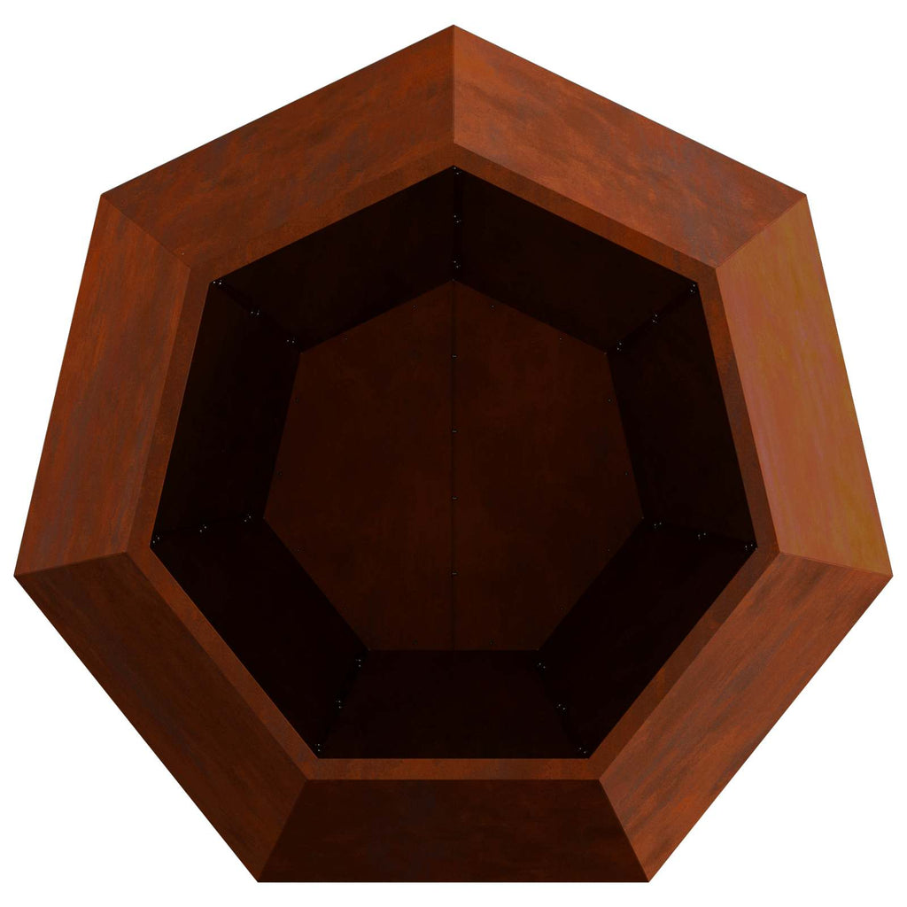 vidaXL Donica 2 pcs Rdzawy 100 x 100 x 80 cm