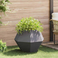 vidaXL Donica Czarny 75 x 75 x 60 cm Stal