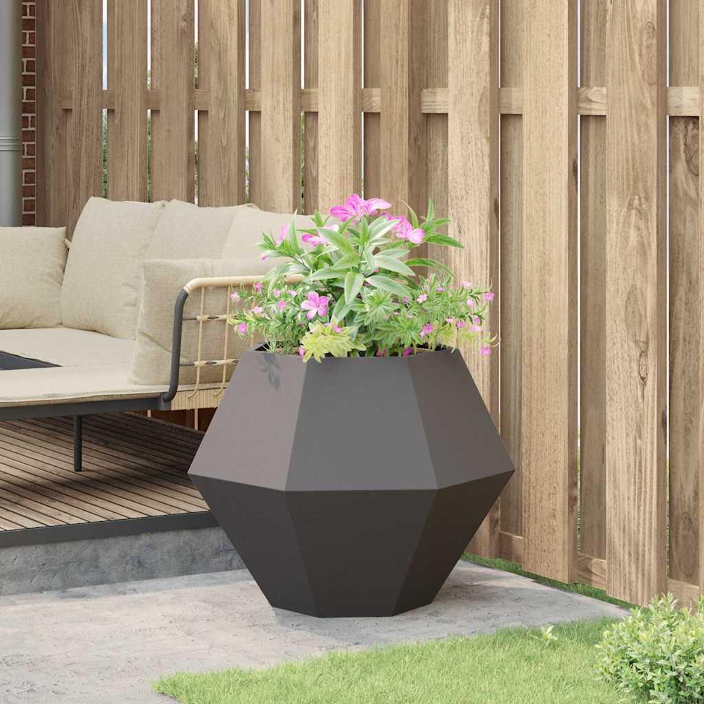 vidaXL Donica Czarny 75 x 75 x 60 cm Stal