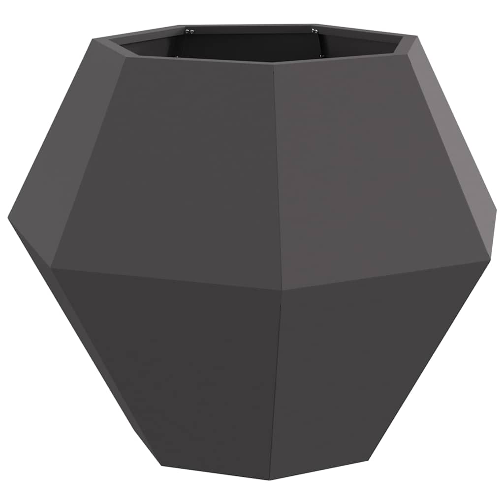 vidaXL Donica 2 pcs Czarny 75 x 75 x 60 cm Stal