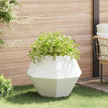 vidaXL Donica Biały 75 x 75 x 60 cm Stal