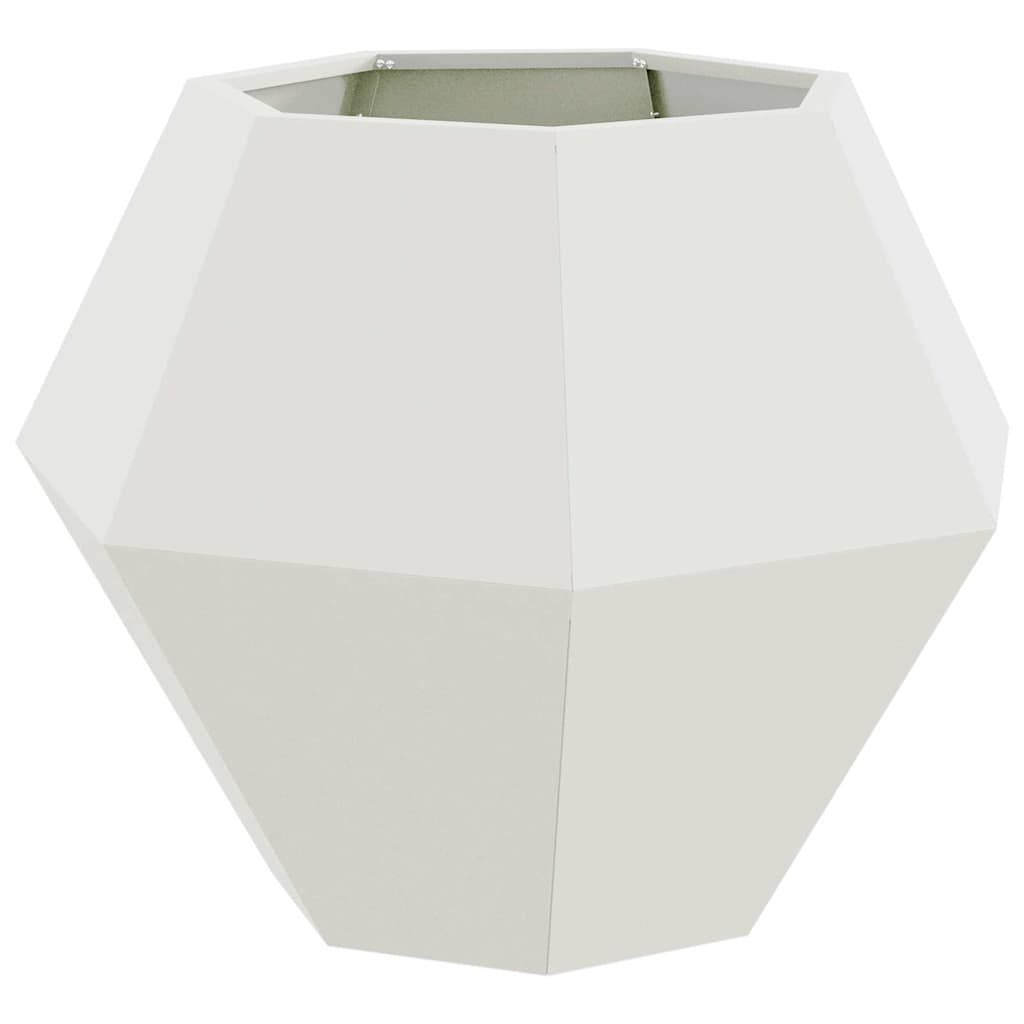 vidaXL Donica Biały 75 x 75 x 60 cm Stal