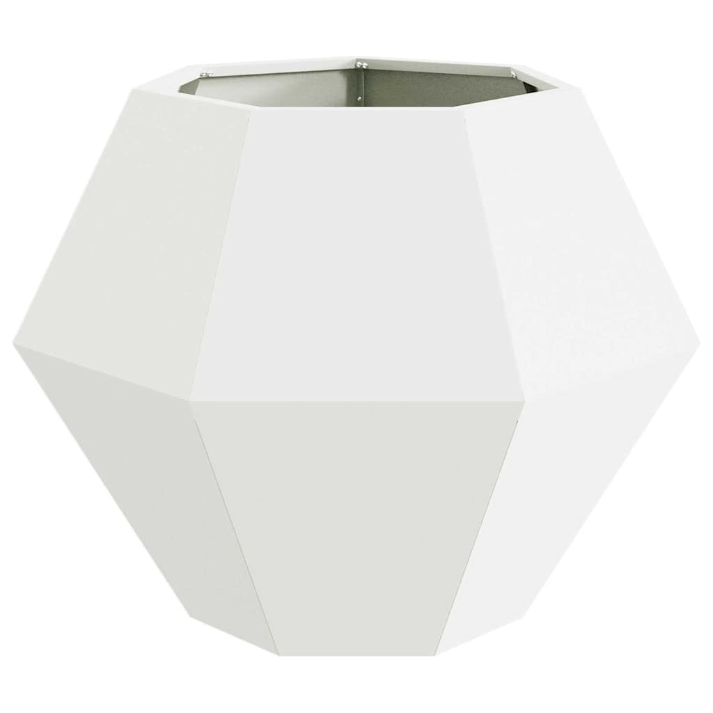 vidaXL Donica Biały 75 x 75 x 60 cm Stal