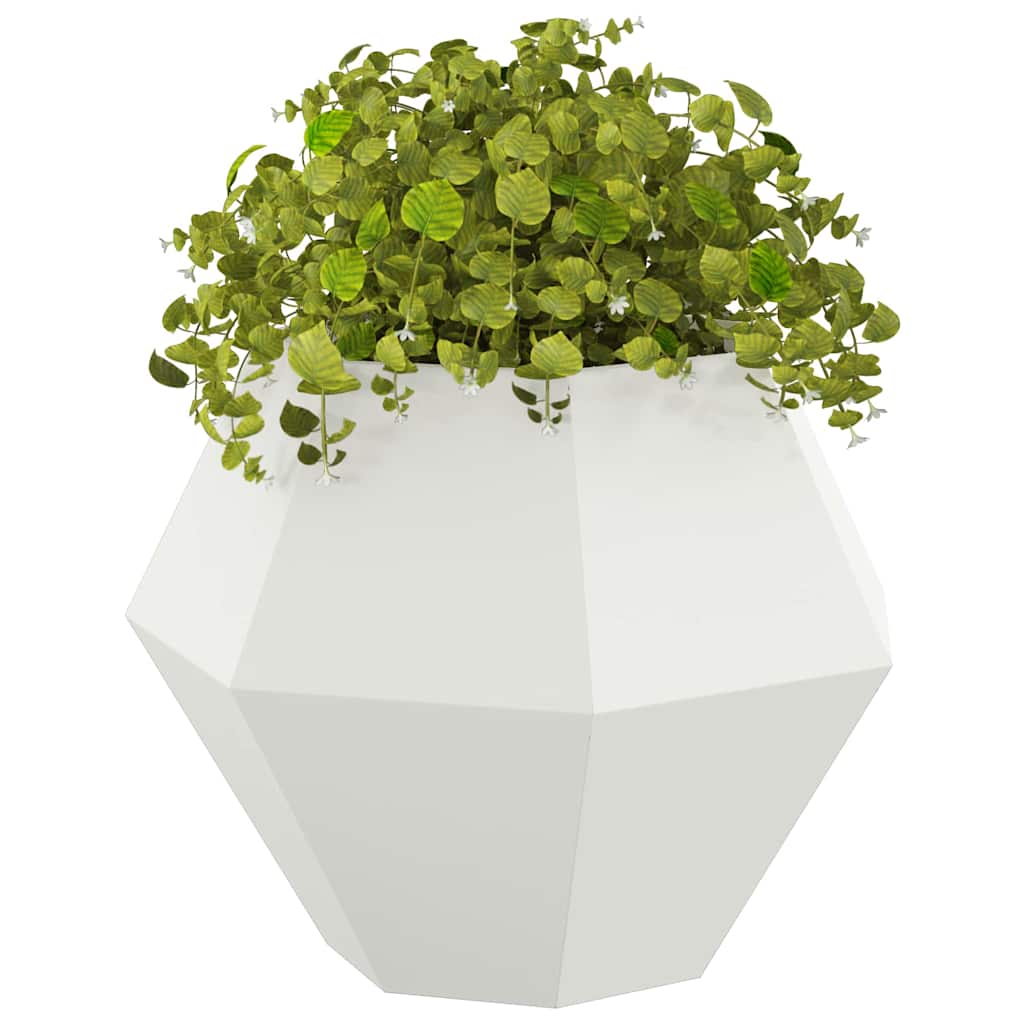 vidaXL Donica Biały 75 x 75 x 60 cm Stal