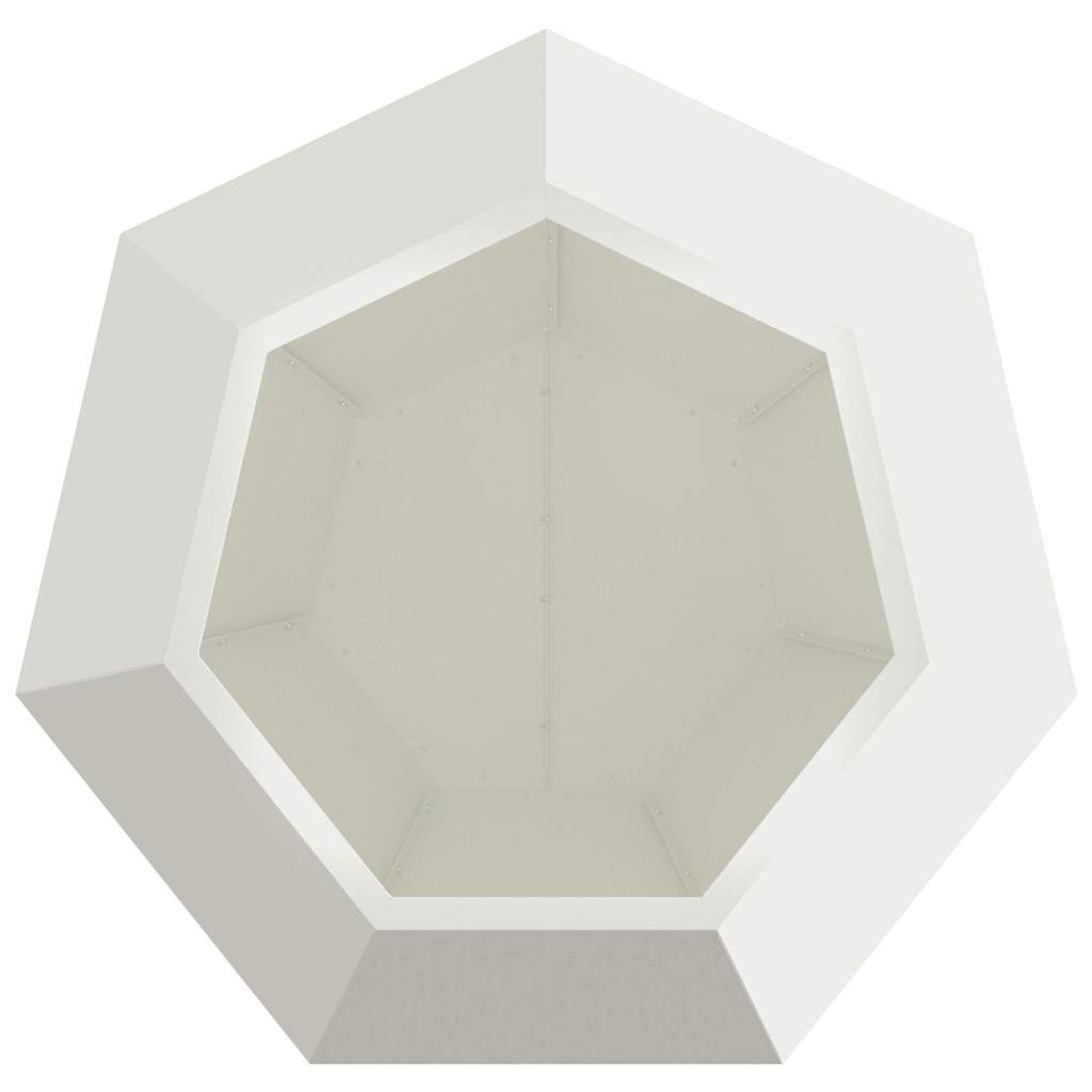 vidaXL Donica Biały 75 x 75 x 60 cm Stal