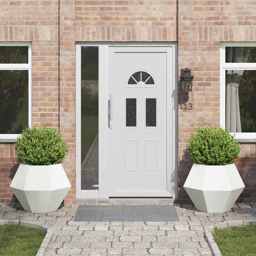 vidaXL Donica 2 pcs Biały 75 x 75 x 60 cm Stal