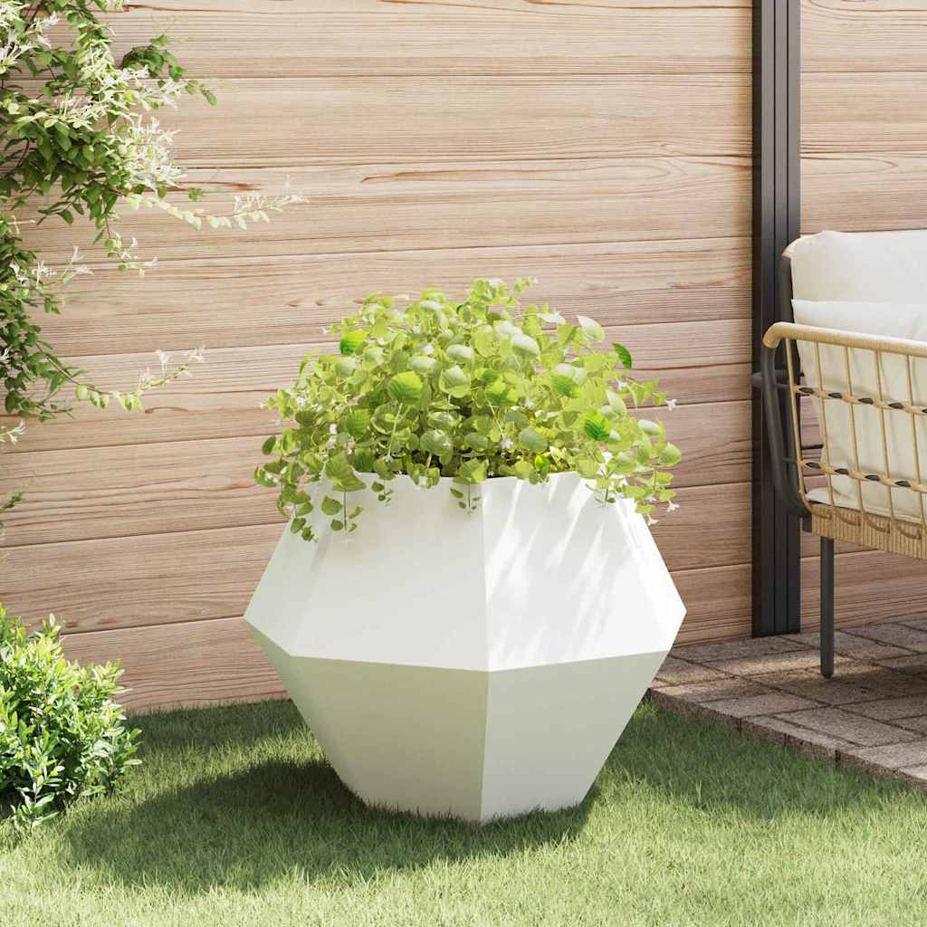 vidaXL Donica 2 pcs Biały 75 x 75 x 60 cm Stal