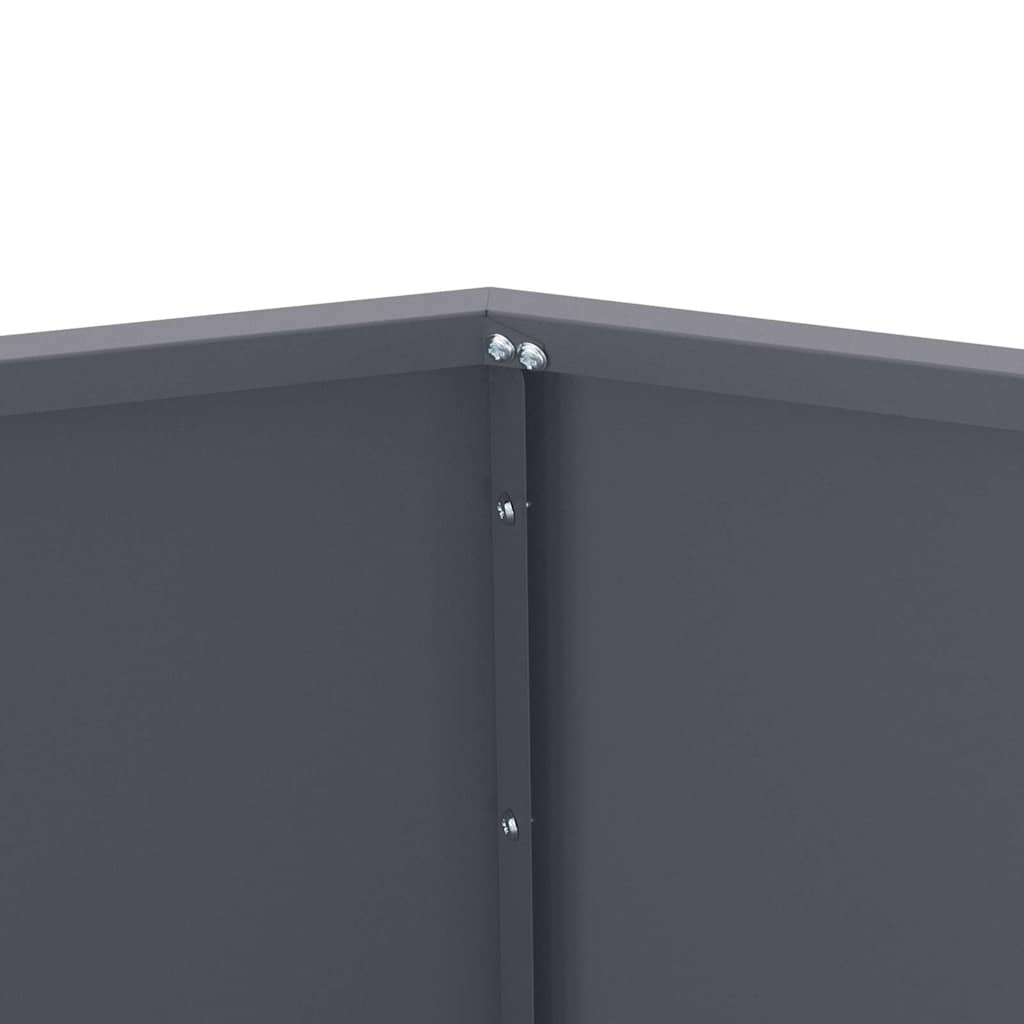 vidaXL Donica 2 pcs Antracyt 75 x 75 x 60 cm Stal
