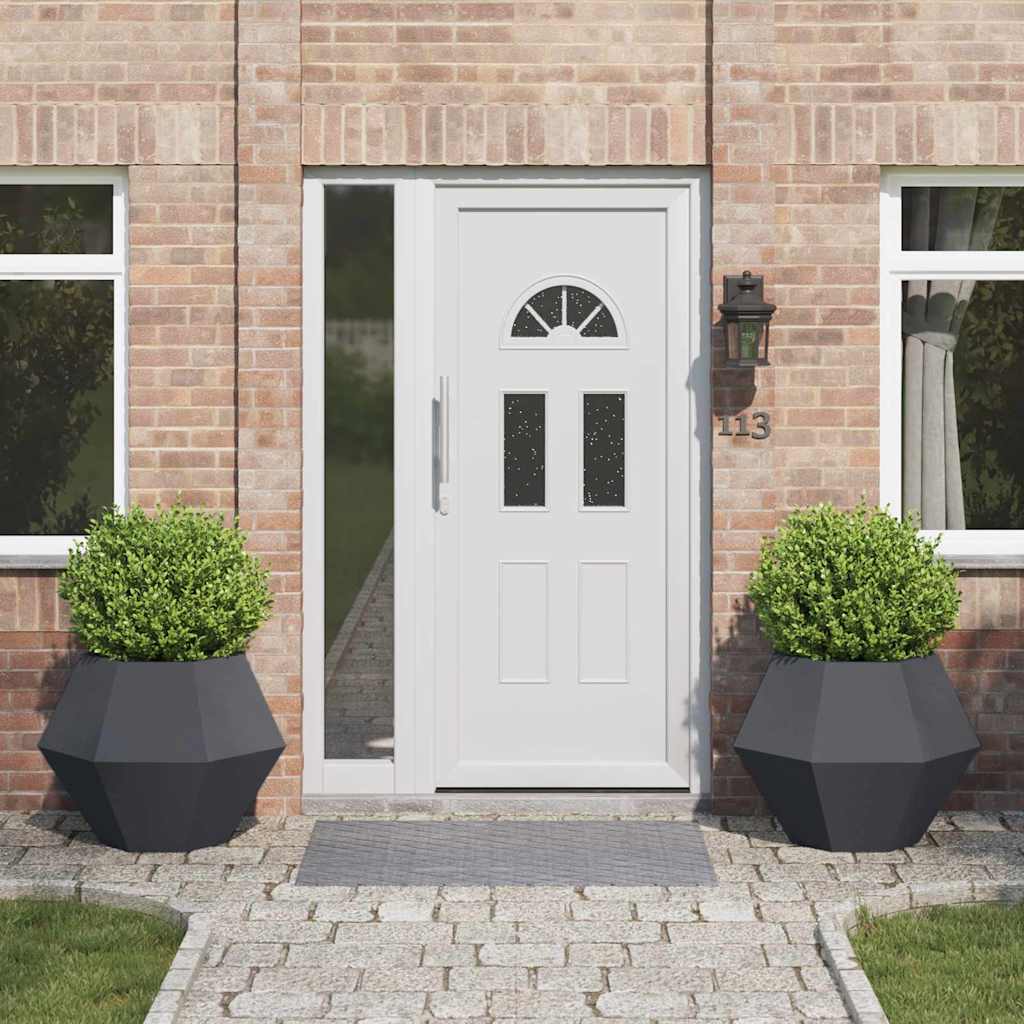 vidaXL Donica 2 pcs Antracyt 75 x 75 x 60 cm Stal