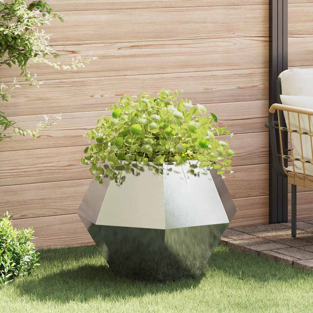 vidaXL Donica Srebrny 75 x 75 x 60 cm Stal nierdzewna
